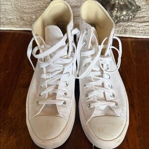 Converse White High-Top Platform Women's Canvas Sneakers
